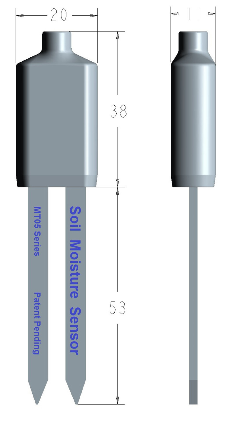 Waterproof temperature and humidity sensor TSH230 with 1-wire interface